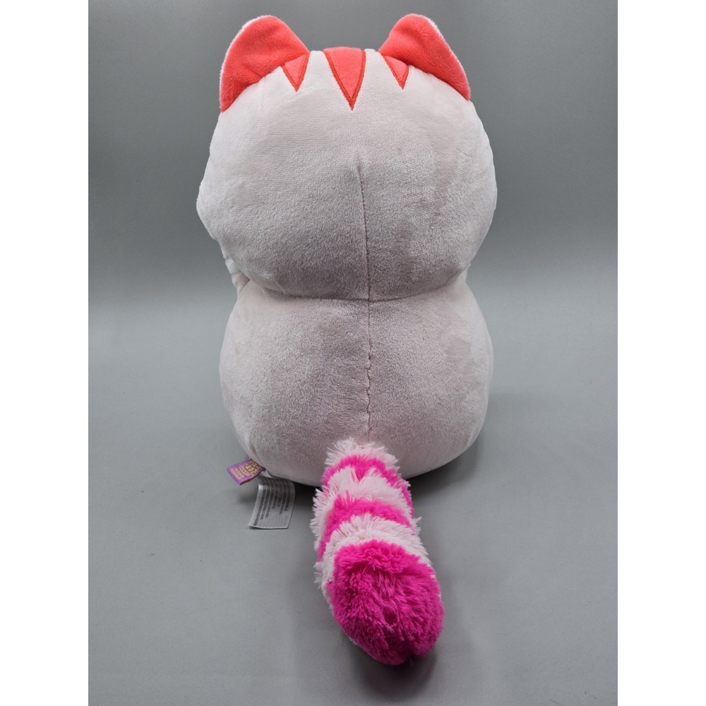 Honeymaru KitCat Mochi Kawaii Pink Kitty Cat Plush Anime Furry Striped Tail 11" - Picture 4 of 10